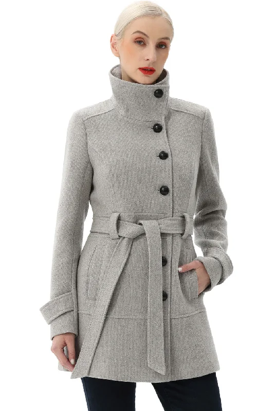 Youthful Vitality BGSD Women Wool Belted Walking Coat