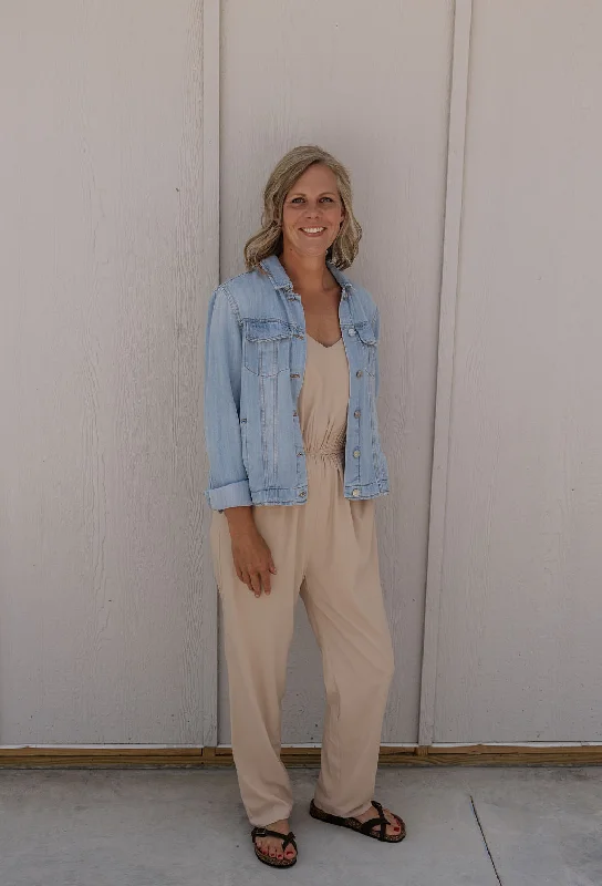 Comfortable Looks KENDAL BEIGE JUMPSUIT