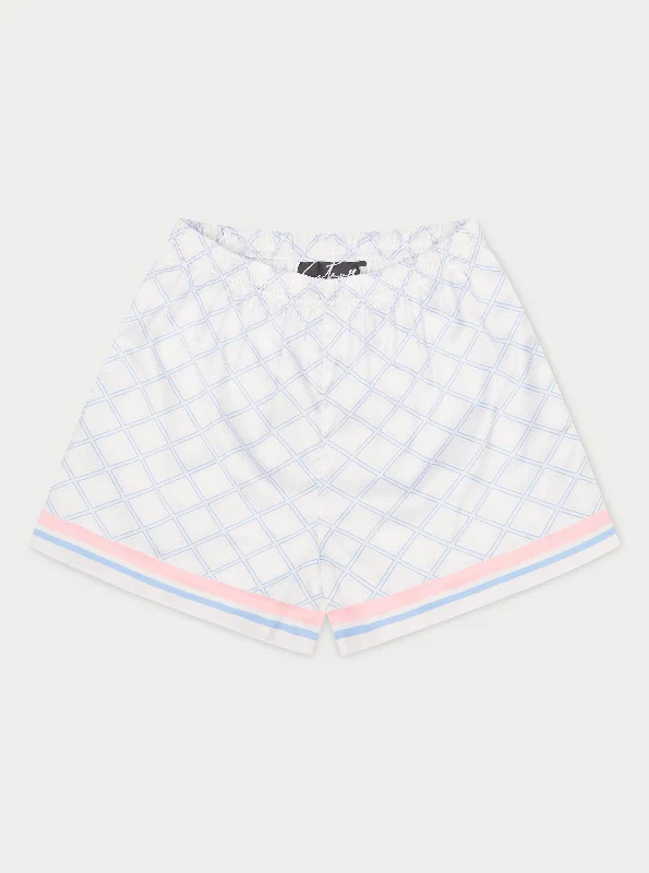 Elegant Wear EMBLEM PRINT SHORTS - BLUE