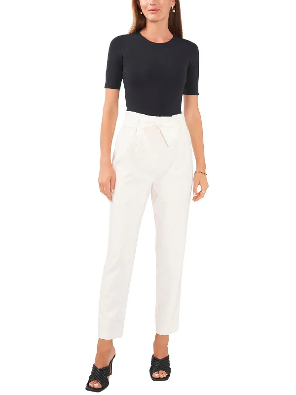 Fashionable Inner Wear Womens High Rise Pleated Paperbag Pants